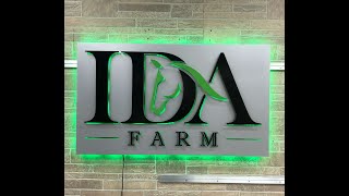 Custom metal business signage - IDA Farm