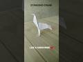 CRANE ORIGAMI| STEP BY STEP FOLDING| HOW TO MAKE A CRANE CRAFT| ART