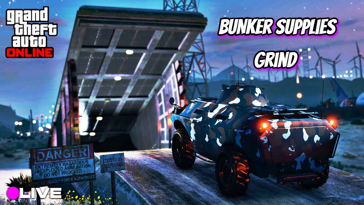 GTA ONLINE BUNKER SUPPLIES GRIND! MONEY GRINDING LIVE 