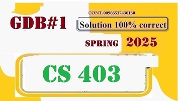 cs 403 gdb solution fall 2025