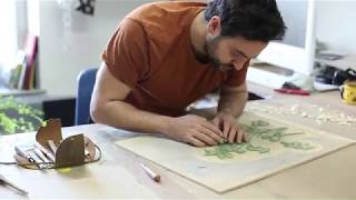 Adrian Holmes - Woodblock Printing.