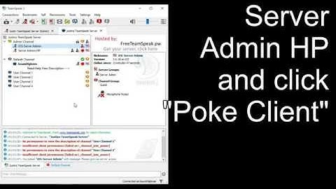 How to poke a user on teamspeak
