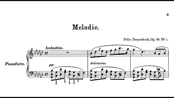 Felix Dreyschock: Melodie, Op.30/1