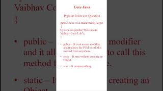 Most Asked Java Interview Question Explained in Seconds.