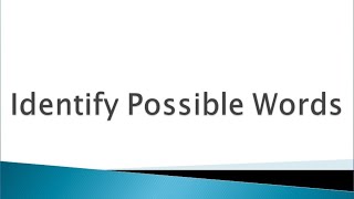 Identify Possible Words | Logic Building Problems | Placement Questions | Java Code