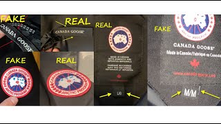 Canada goose parka jacket real vs fake. review. How to spot counterfeit Canada goose down parka