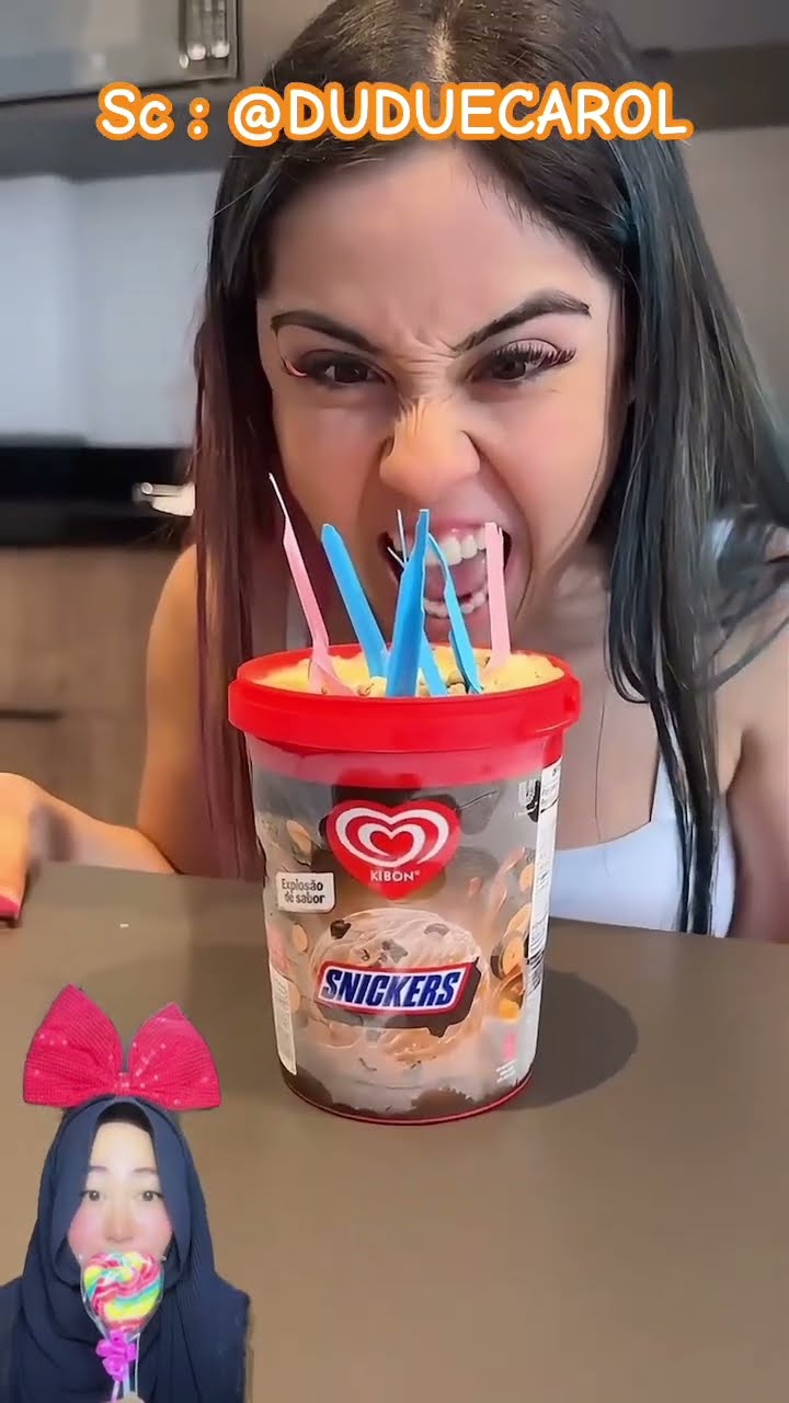 DIA KESULITAN UNTUK MAKAN ESKRIM ⁉️ Pakai Trik Kakak Aja Belah Eskrim ?@DUDUECAROL#shorts #funny