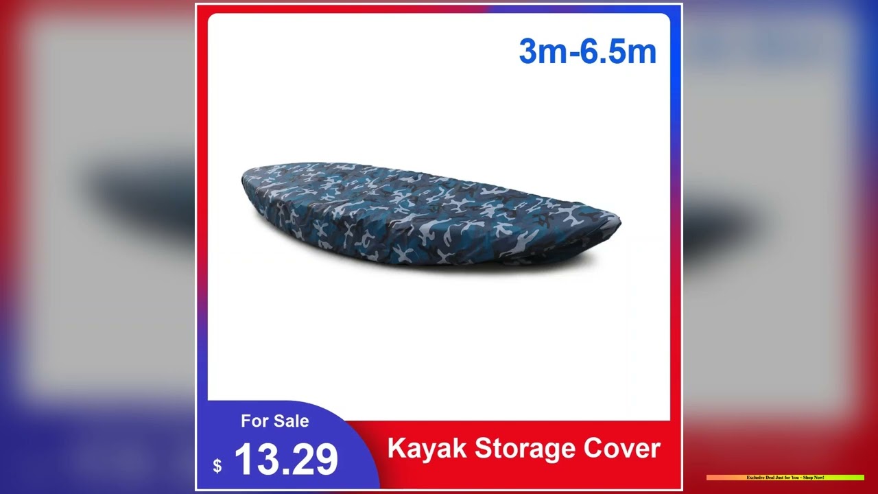 Kayak Storage Cover Universal Sport Waterproof Nylon Solar UV Resistant Dust Storage Cover Boat