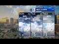 It's a steamy start to the work week with a couple of 90 degrees days