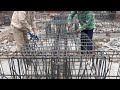 Construction Solid Reinforced Concrete Foundations / How To Install Iron For Beam Columns Scientific