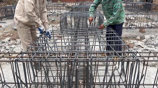 Construction Solid Reinforced Concrete Foundations / How To Install Iron For Beam Columns Scientific