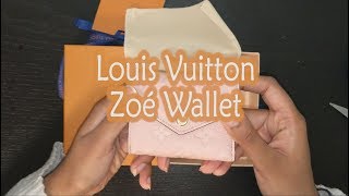 Louis Vuitton ZOÉ WALLET - Unboxing and Review - Rose Poudre