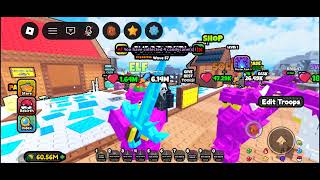 Playing Roblox Train your troops 