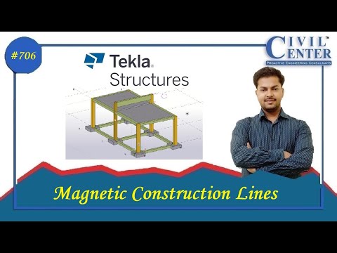 Magnetic Construction Lines in Tekla Structures || Tekla Structures Tutorial