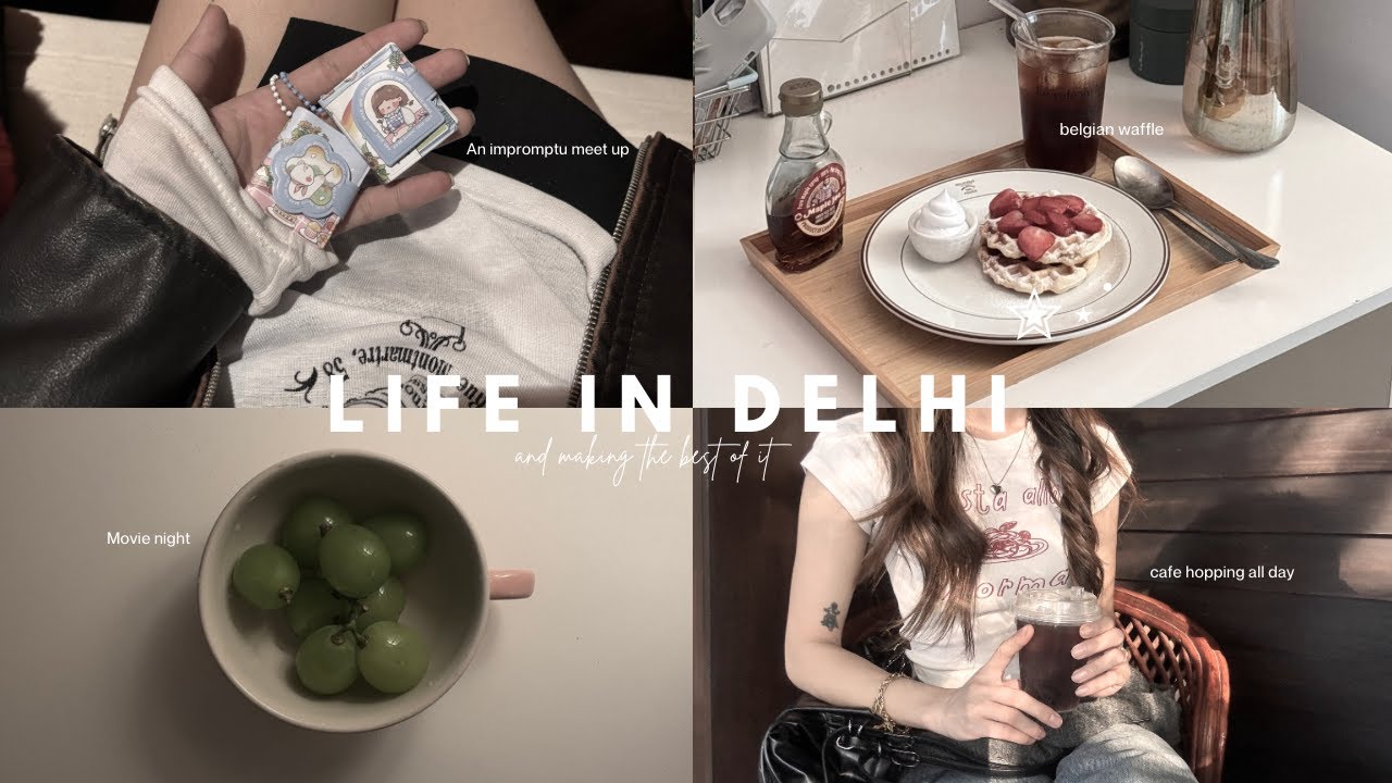 New vlog | Romanticizing Delhi in the haze 😶‍🌫️| mini shopping +haul📦 | making Belgian liege waffle🧇