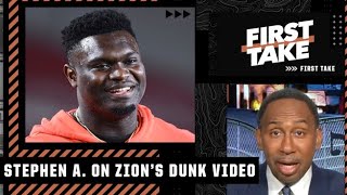 Zion doesn’t want to be a New Orleans Pelican 🗣 - Stephen A. on Zion’s dunk video | First Take