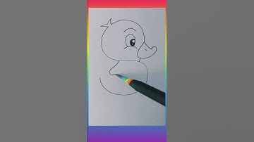 Duck Easy Drawing|Duck with S|step by step drawing cute duck|#drawing| #easydrawing|#children|#kids