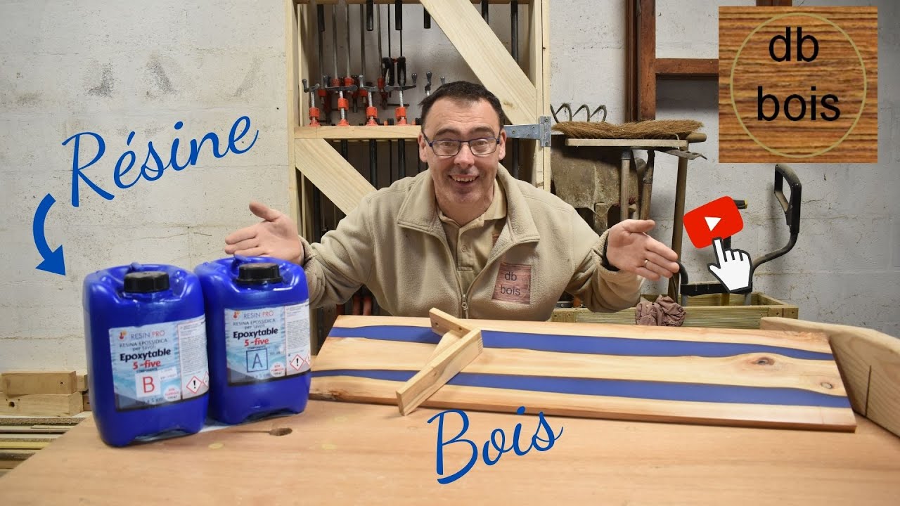 Comment fabriquer une tablette en bois et résine - YouTube
