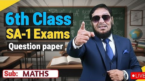 6th Class Maths SA-1 | QUESTION PAPER | AYESA HEE PAPER AAYEGA