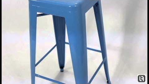 Xavier Pauchard High Blue Tolix Style Stool