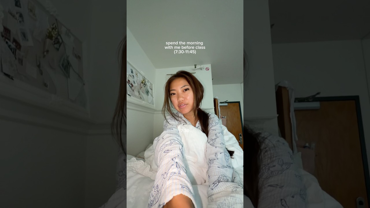 spend the morning with me before class! (with timestamps) 🤗 #morningvlog #collegelife #productive