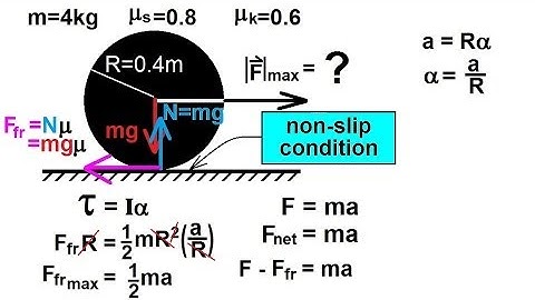 Physics 11.1  Rigid Body Rotation (5 of 10)  Acceleration & Friction of a Car Tire: Ex.2