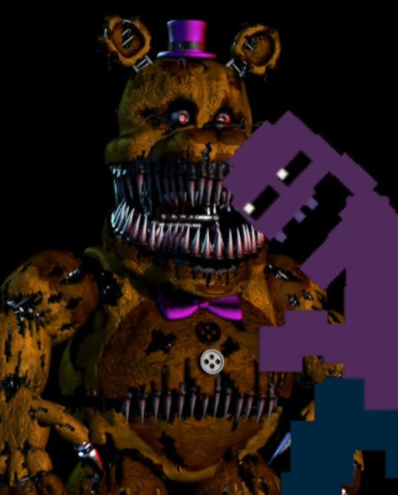 meus desenhos/videos(paint e papel) - Cabeça do nightmare fredbear