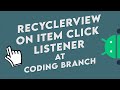 RecyclerView in Java with Custom OnItemClickListener (Interface Tutorial) - ( Urdu/Hindi) - Part 2