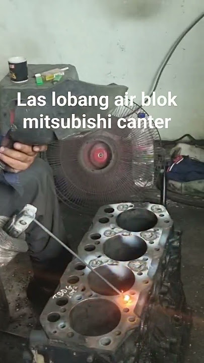 water hole welding #workshop #lathe #block #diesel #engine