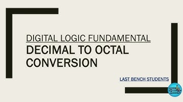 Decimal to Octal Conversion | More useful content in description👇| @LastBenchStudents3 #video #dlf