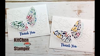 Stampin' Up! Abstract Impressions How To Do Inlaid Die Cutting and Faux Embossing