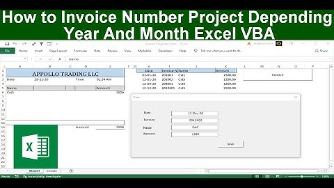 How to Invoice Number Project Depending Year And Month Excel VBA