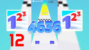 Mobile Gameplay Walkthrough: Number Masters, Pancake Run, Roof Rails, Marble 12 (Android,iOS)