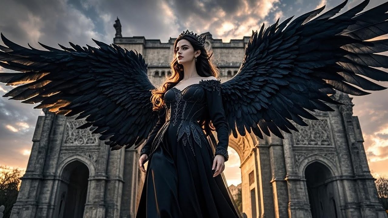 敌军攻城，女人幻化黑色羽翼救下所有人！