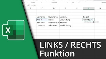 Excel Links Funktion | =LINKS/RECHTS() ✅ Tutorial