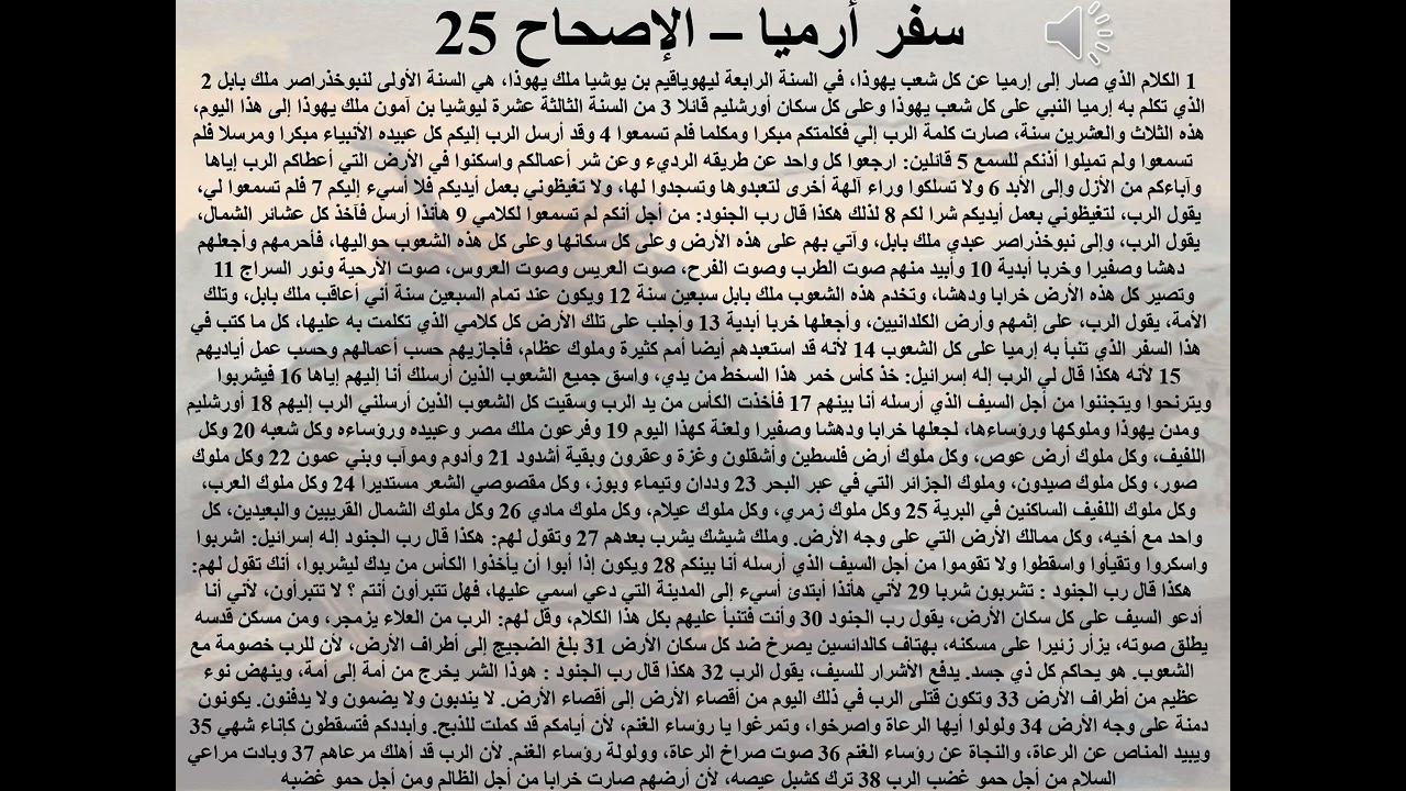 24- تبسيط سفر أرميا - الإصحاح 25 - رسالة من اشخاص 25 - رسالة غضب - ابونا لوقا ماهر