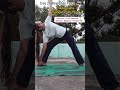 Day 20 Beginner Yoga 🧘‍♀️🔺Trikonasana (Triangle Pose) Hold with deep breathing 🌿.