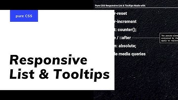 CSS Responsive List with Tooltips
