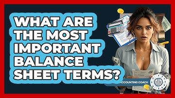 What Are The Most Important Balance Sheet Terms? - Tax and Accounting Coach