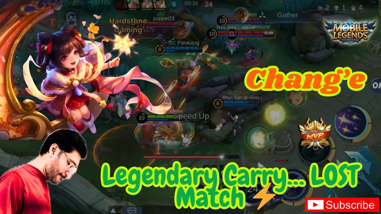 🌟Chang’e Legendary But Team Couldn’t Win | MLBB 1440p 60FPS | mobile Legends #hardstonegaming