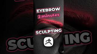 Sculpting eyebrow using ZBrush #zbrushlesson #3dface #howtosculpt #brows #arttips