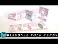 LIVE Diagonal Four Folded Decoupage Cards - Card Making Wed Series #20