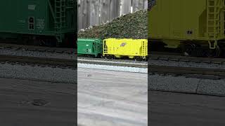 BN run by with transfer caboose #train #modeltrains