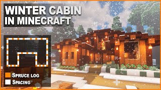 Minecraft: How to build a Survival Winter Cabin | Tutorial