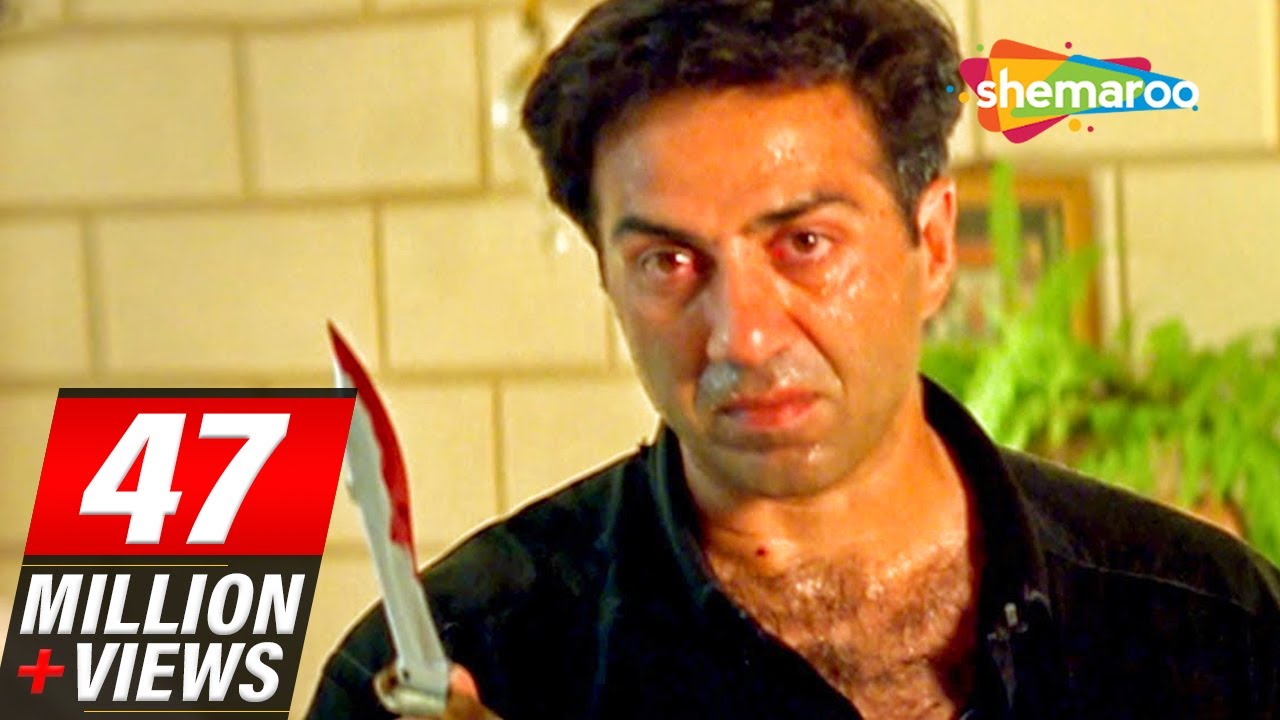 Sunny Deol scenes From Salaakhen 1998   Raveena Tandon   Anupam Kher   Hit Hindi Movie