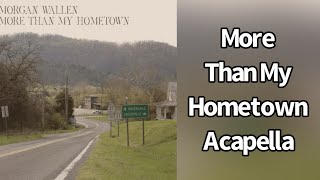 More Than My Hometown - Morgan Wallen Acapella