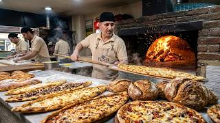 Inside a Busy Turkish Bakery Amazing Pide Pizza Bread from the Wood-Fired Oven