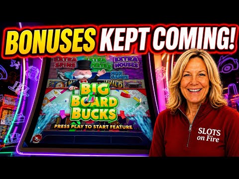 Bonus After Bonus on Monopoly Big Board Bucks!