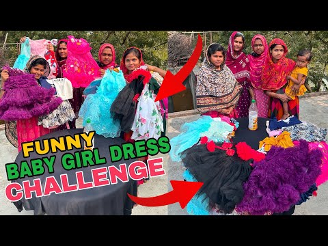 Funny Cute Baby Girl Dress Challenge With My Family 😍🔥#challenge #dress #viral