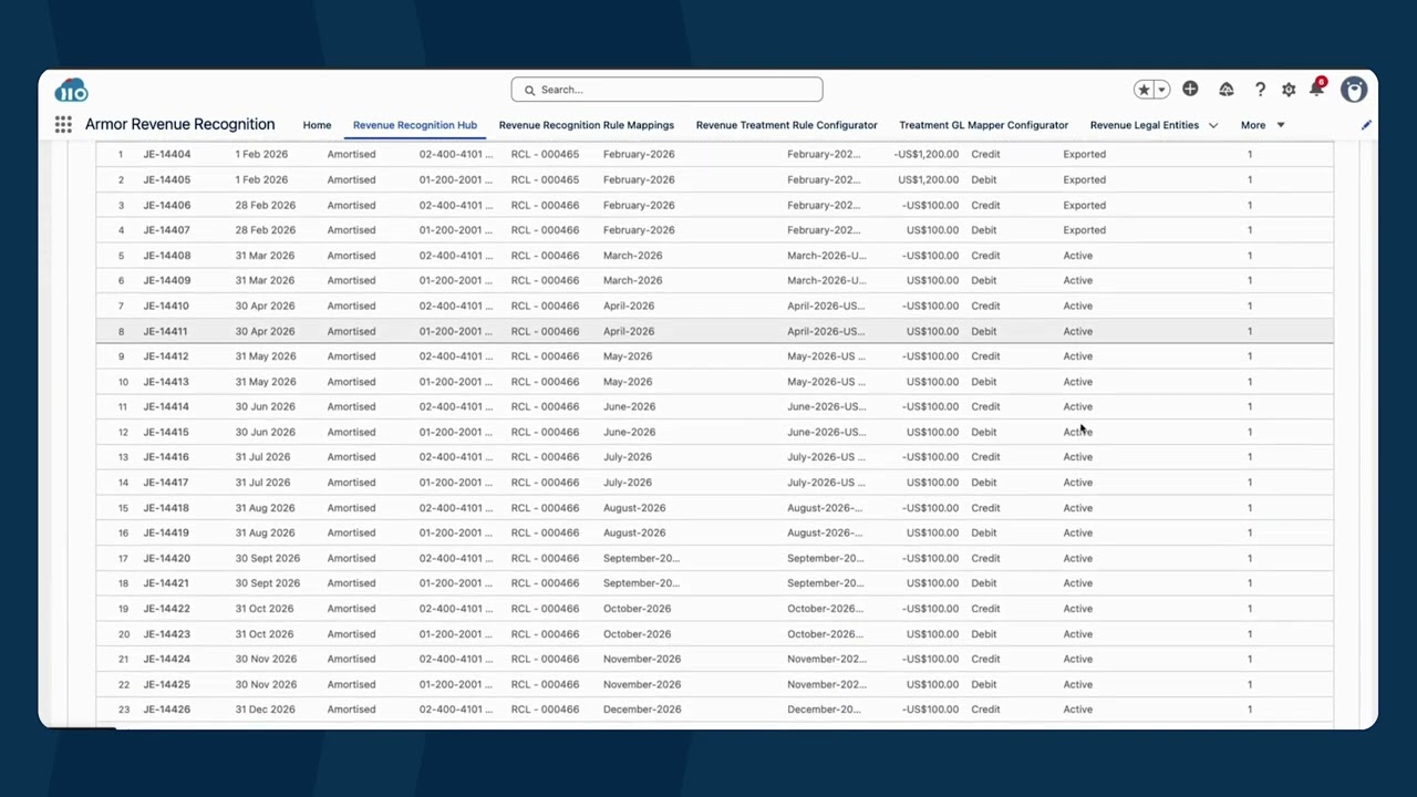 ARMOR - Revenue Recognition Demo
